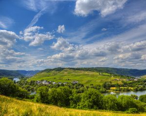 Превью обои германия, зинсхайм, река, небо