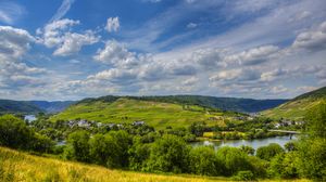 Превью обои германия, зинсхайм, река, небо