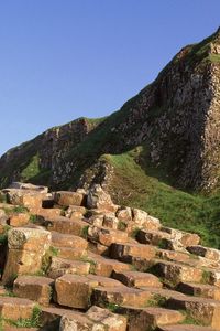 Превью обои giants causeway, county antrim, ирландия, гора, камни