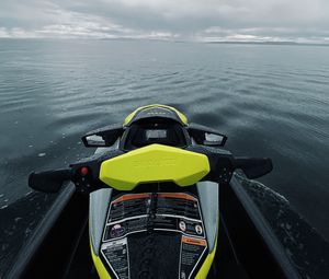 Превью обои гидроцикл, море, вода, волны