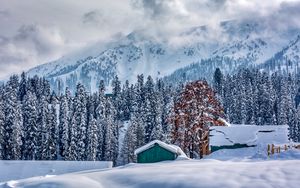 Превью обои гималаи, кашмир, горы, зима