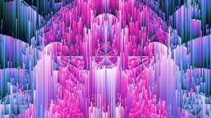 Превью обои глитч, полосы, абстракция, разноцветный