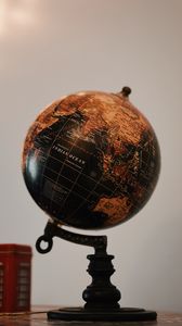 Превью обои глобус, карта, земля, география, сфера, шар