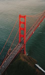 Превью обои golden gate, мост, дорога, вода