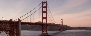 Превью обои golden gate, мост, вода, берег, дорога