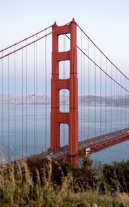 Превью обои golden gate, мост, вода, горизонт