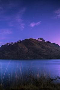 Превью обои гора, озеро, уакатипу, новая зеландия