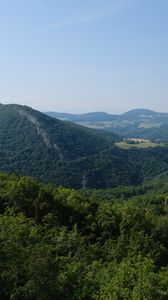 Превью обои гора, пейзаж, деревья, природа