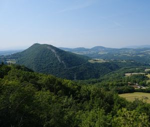 Превью обои гора, пейзаж, деревья, природа