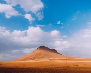 Превью обои гора, песок, пустынный, небо