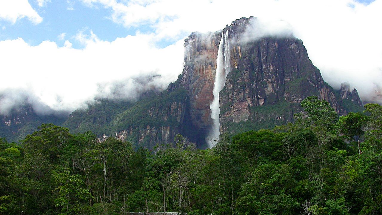 Обои гора рорайма, венесуэла, рорайма, пейзаж, пелена