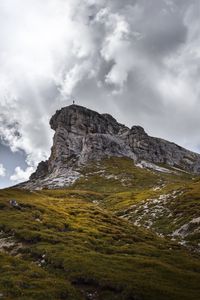 Превью обои гора, силуэт, вершина, доломитовые альпы