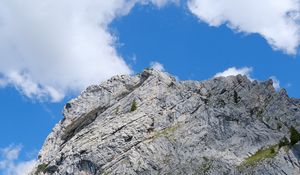 Превью обои гора, скала, мох, трава, природа