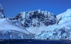 Превью обои гора, снег, заснеженный, антарктида