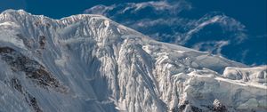 Превью обои гора, вершина, снег, лед, склон