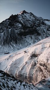 Превью обои гора, вершина, снег, лед, пейзаж