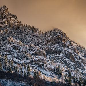 Превью обои гора, вершина, снежный, рельеф