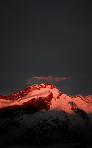 Превью обои гора, вершина, заснеженный, новая зеландия