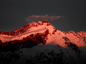 Превью обои гора, вершина, заснеженный, новая зеландия