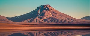 Превью обои гора, вода, отражение, лагуна, чили