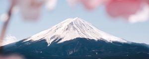 Превью обои гора, вулкан, вершина, фудзияма, япония