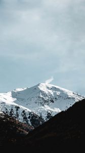 Превью обои гора, заснеженный, вершина, швейцарские альпы, швейцария
