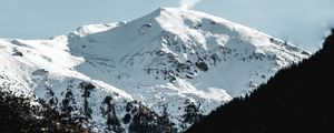 Превью обои гора, заснеженный, вершина, швейцарские альпы, швейцария