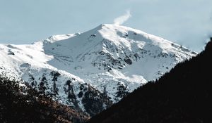 Превью обои гора, заснеженный, вершина, швейцарские альпы, швейцария
