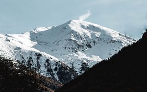 Превью обои гора, заснеженный, вершина, швейцарские альпы, швейцария
