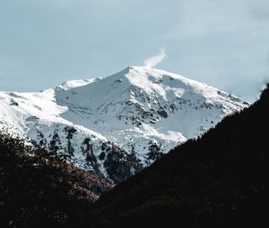 Превью обои гора, заснеженный, вершина, швейцарские альпы, швейцария