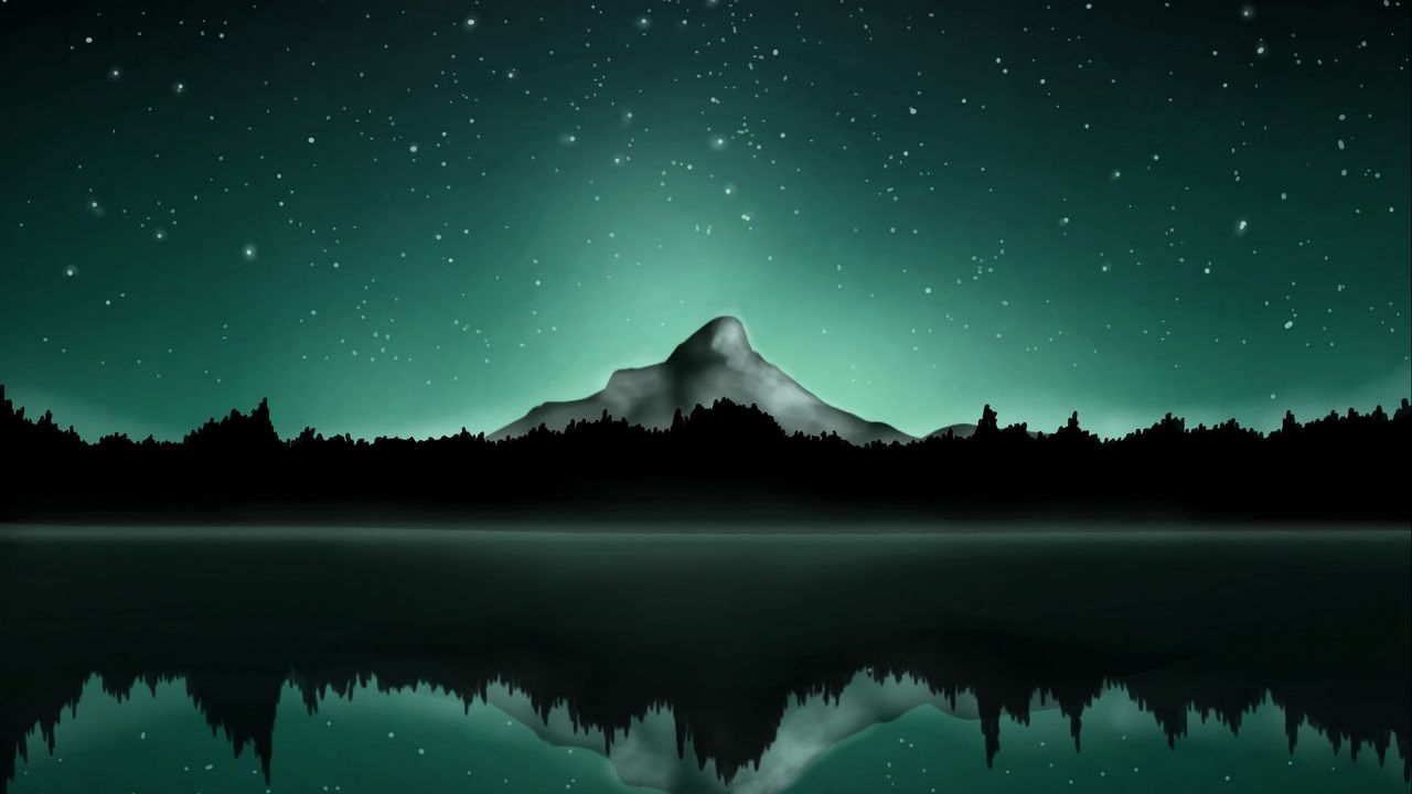 Природа горы ночью