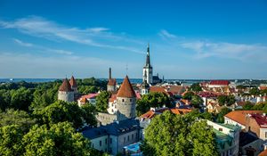 Превью обои город, архитектура, башня, старинный, таллин, эстония
