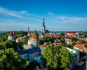 Превью обои город, архитектура, башня, старинный, таллин, эстония