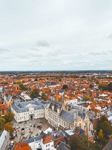 Превью обои город, архитектура, здания, крыши, брюгге, бельгия