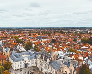 Превью обои город, архитектура, здания, крыши, брюгге, бельгия