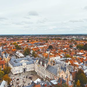 Превью обои город, архитектура, здания, крыши, брюгге, бельгия