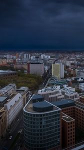 Превью обои город, городской пейзаж, здания, вид сверху, архитектура