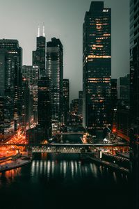 Превью обои город, мегаполис, вид сверху, здания, река