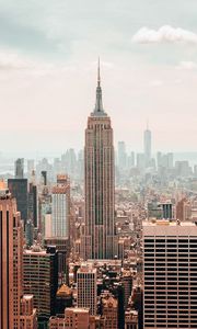 Превью обои город, мегаполис, вид сверху, небоскребы, здания, нью-йорк