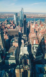 Превью обои город, мегаполис, вид сверху, здания, архитектура, нью-йорк