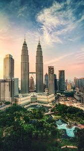 Превью обои город, небоскребы, архитектура, куала-лумпур, малайзия