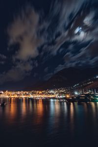 Превью обои город, ночь, панорама