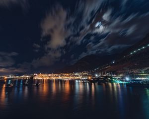 Превью обои город, ночь, панорама