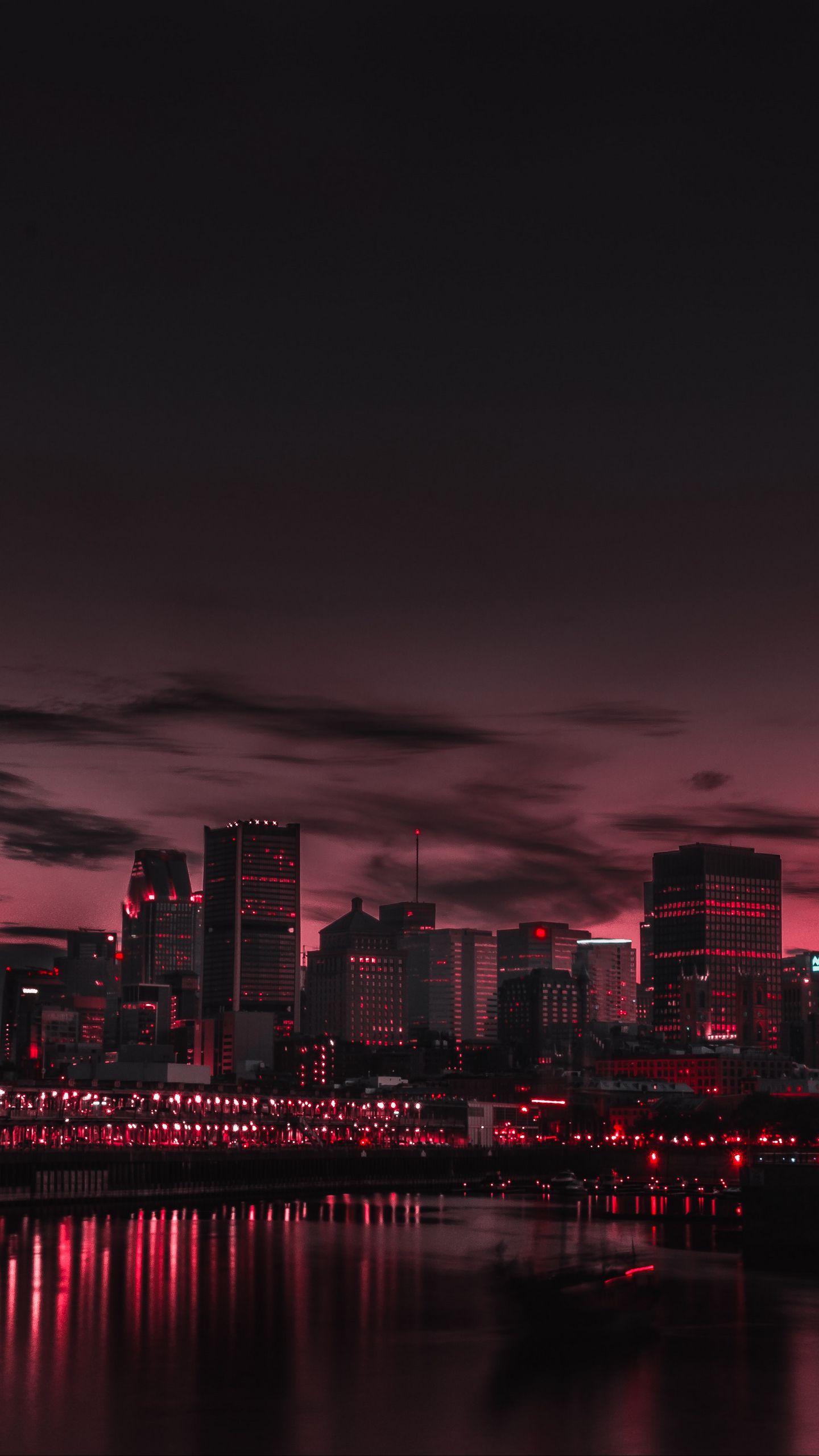 1440x2560 Обои город, ночь, панорама