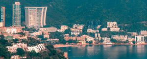 Превью обои город, побережье, море, лодки, порт