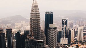 Превью обои город, вид сверху, здания, архитектура, куала-лумпур, малайзия