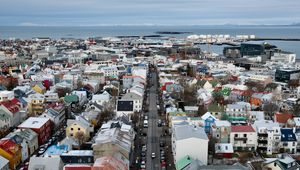 Превью обои город, вид сверху, здания, дорога, городской пейзаж