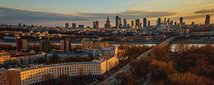 Превью обои город, вид сверху, здания, деревья, архитектура