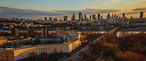 Превью обои город, вид сверху, здания, деревья, архитектура