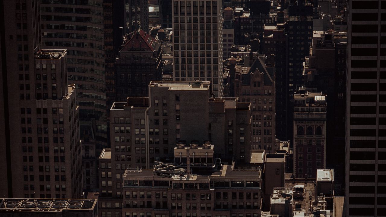Обои город, вид сверху, здания, мегаполис, архитектура, нью-йорк, манхэттен
